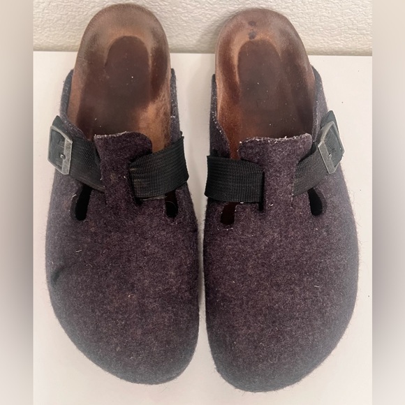 Birkenstock Boston clogs, gray felt wool, size 46 men’s 13 Anthracite - Picture 6 of 12